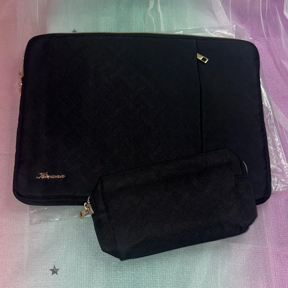 Black Laptop Sleeve with Logo
